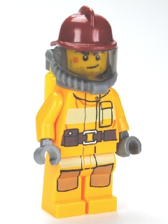 Bricker - LEGO Minifigure - cty0288 Police - Jail Prisoner 60675 Hoodie  over Prison Stripes, Green Legs, Dark Bluish Gray Knit Cap