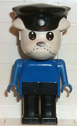 Bricker - LEGO Minifigure - fab2b Fabuland Figure Bulldog 2 with Police Hat
