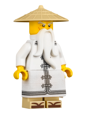 Bricker - LEGO Minifigure - njo354 Sensei Wu - White Robe, Zori 