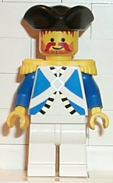LEGO Minifigure 1980s / 1990s Pirate Ship Captain Red Beard pi055 + Gray  Cutlass