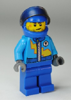 LEGO Figur Racers Rennfahrer dark azure Jacke rac055  10673 