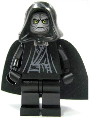 Bricker - LEGO Minifigure - sw210 Emperor Palpatine - Light Bluish Gray Head,  Black Hands