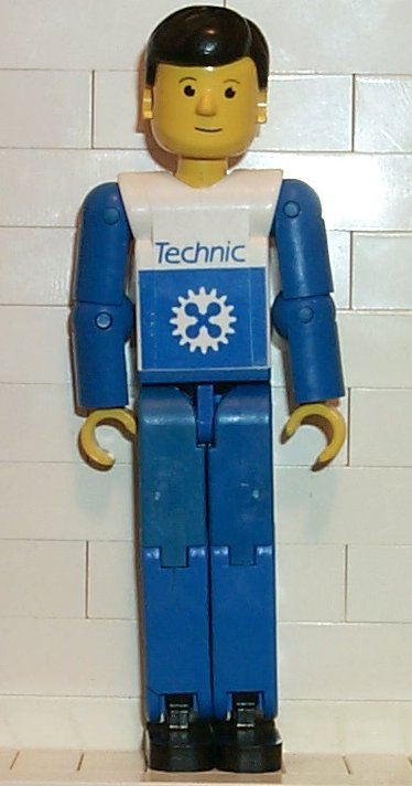 LEGO Technic Figure Blue White Legs Blue Suspenders tech006 Set 8830 8840 8850 