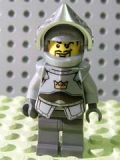 LEGO cas335 Fantasy Era - Crown Knight Plain with Breastplate, Helmet with Visor, Curly Eyebrows and Goatee, Dark Bluish Gray Hips and Legs
