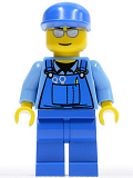 LEGO cty0114 Overalls with Tools in Pocket Blue, Blue Cap, Silver Sunglasses