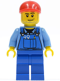 LEGO cty0134a Farm Hand, Blue Overalls, Short Bill Cap