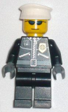 LEGO cty0174 Police - City Leather Jacket with Gold Badge, White Hat, Dark Blue Sunglasses