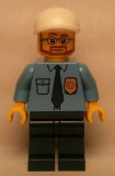 LEGO cty0219 Police - City Shirt with Dark Blue Tie and Gold Badge, Dark Blue Legs, White Short Bill Cap