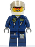 LEGO cty0267 Forest Police - Helicopter Pilot, Dark Blue Flight Suit with Badge, Helmet