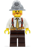 LEGO cty0322 Miner - Shirt with Tie and Suspenders, Mining Helmet, Beard