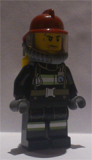 LEGO cty0348 Fire - Reflective Stripes with Utility Belt, Dark Red Fire Helmet, Yellow Airtanks, Sweat Drops