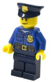 LEGO cty0476 Police - City Officer, Gold Badge, Police Hat, Scowl