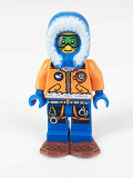 LEGO cty0497 Arctic Explorer, Male with Green Goggles and Snowshoes