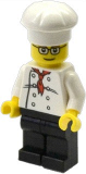 LEGO cty0502 Chef - White Torso with 8 Buttons, Black Legs, Glasses