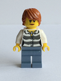 LEGO cty0514 Swamp Police - Crook Female with Dark Orange Hair