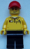 LEGO cty0579 Lego Store Driver, Black Legs, Red Cap with Hole