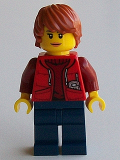 LEGO cty0603 Deep Sea Submariner Female, Dark Orange Hair