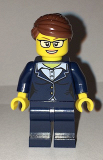 LEGO cty0656 Businesswoman - Dark Blue Pants Suit, Glasses