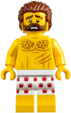 LEGO cty0850 Mountain Police - Crook Male Bare Chest, White Underwear with Red Pawprints Pattern