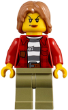 LEGO cty0851 Mountain Police - Crook Female Jacket over 87 Prison Stripes