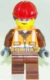 LEGO cty0934 Construction Worker, Female, Helmet with Ponytail, Sunglasses