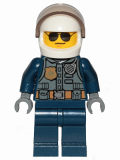 LEGO cty1001 Police - City Pilot, Jacket with Dark Bluish Gray Vest, Dark Blue Legs, White Helmet, Sunglasses