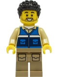 LEGO cty1306 Wildlife Rescue Worker - Male, Blue Vest with 