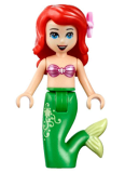 LEGO dp057 Ariel Mermaid - Pink Top, Flower in Hair, Open Mouth Smile (10765)