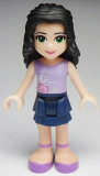 LEGO frnd011 Friends Emma, Dark Blue Layered Skirt, Medium Lavender Top