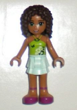 LEGO frnd024 Friends Andrea, Light Aqua Layered Skirt, Lime Halter Neck Top