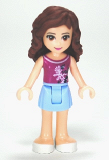 LEGO frnd040 Friends Olivia, Bright Light Blue Skirt, Magenta Top