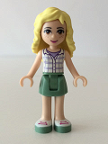 LEGO frnd086 Friends Naya, Sand Green Skirt, White Plaid Button Shirt (850967)