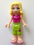 LEGO frnd153 Friends Liza, Lime Cropped Trousers, Magenta Top
