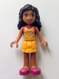 LEGO frnd155 Friends Kate, Bright Light Orange Layered Skirt, Chevron Striped Halter Top