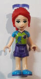 LEGO frnd280 Friends Mia, Dark Purple Shorts, Lime Top, Red Hair, Sunglasses