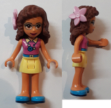 LEGO frnd281 Friends Olivia, Bright Light Yellow Skirt, Dark Pink Top, Flower