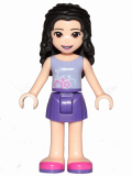 LEGO frnd303 Friends Emma, Dark Purple Skirt, Lavender Top with Flowers
