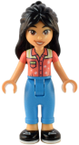 LEGO frnd567 Friends Liann - Coral Shirt, Dark Azure Trousers, Black Shoes