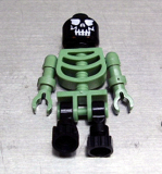 LEGO gen014 Skeleton Sand Green with Black Legs and Black Head with Evil Skull