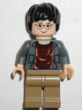LEGO hp041 Harry Potter, Dark Bluish Gray Open Shirt Torso, Dark Tan Legs
