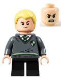 LEGO hp267 Draco Malfoy, Slytherin Sweater with Crest, Black Short Legs
