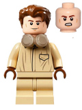 LEGO hp269 Cedric Diggory, Coveralls, Headphones, Tan Medium Legs
