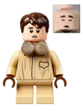LEGO hp271 Neville Longbottom, Coveralls, Headphones, Tan Short Legs