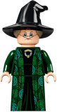 LEGO hp274 Professor Minerva McGonagall, Dark Green Robe and Cape, Hat with Hair