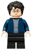 LEGO hp288 Harry Potter, Dark Blue Open Jacket, Black Medium Legs