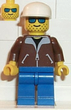 LEGO jbr010 Jacket Brown - Blue Legs, Blue Sunglasses, White Cap