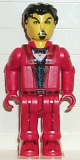 LEGO js011 Bank Robber with Red Legs and Black Hair