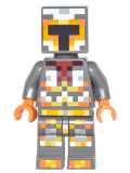 LEGO min034 Minecraft Skin 1 - Pixelated, Yellow and Orange Armor