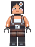 LEGO min035 Minecraft Skin 2 - Pixelated, Female with Flower and Suspenders