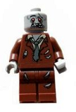 LEGO mof018 Zombie, Reddish Brown Suit